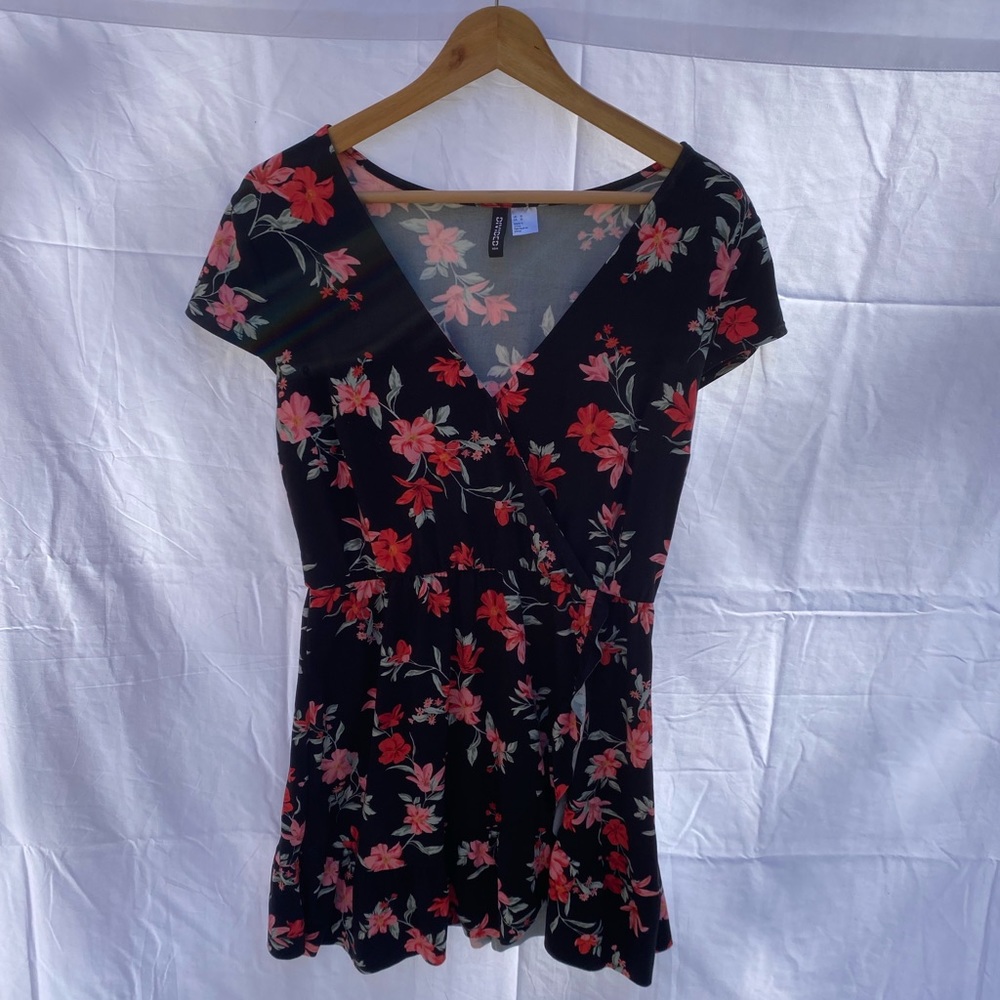 DIVIDED Floral Wrap Style Dress